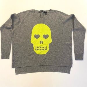 Quotation 100% Cashmere Flawless Neon Skull Sweater M